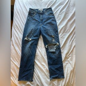 Abrecrombie curve love ankle straight jeans, size 25, worn once